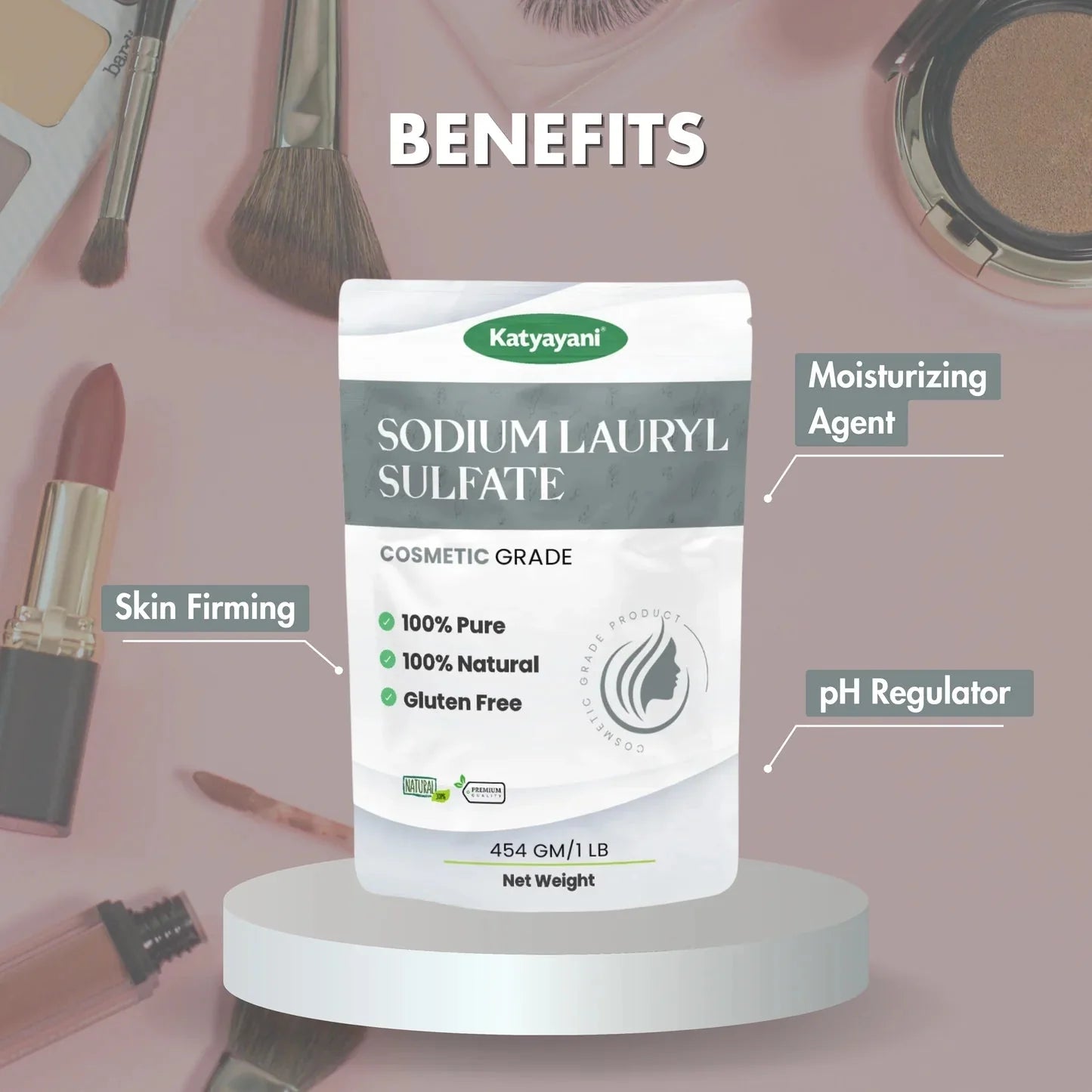 GGV Sodium Lauryl Sulfate (SLS) Cosmetic Grade 500 gm | Buy 1 Get 1 Free | High-Purity Foaming & Cleansing Agent for Personal Care Formulations Green Garden Vibes Canada