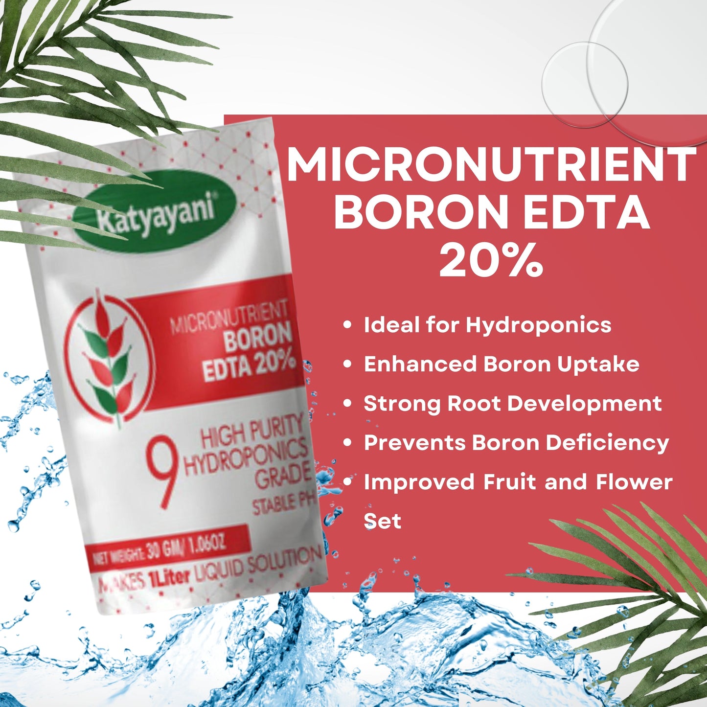 GGV Micronutrient Boron EDTA 20% โ Liquid Fertilizer for Hydroponic & Soil-Based Plant Growth Green Garden Vibes Hydroponics