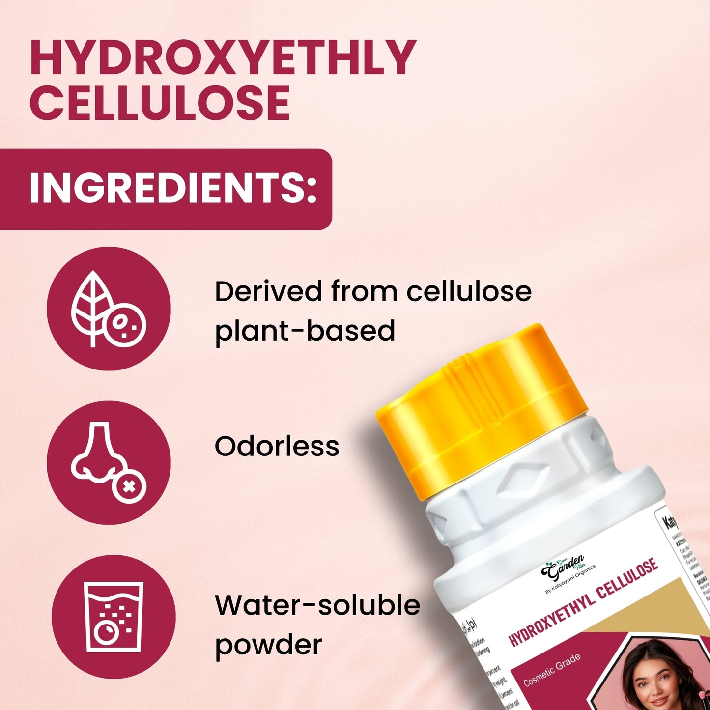 katyayani GGV HydroxyEthyl Cellulose-Cosmetic Grade Green Garden Vibes Grades