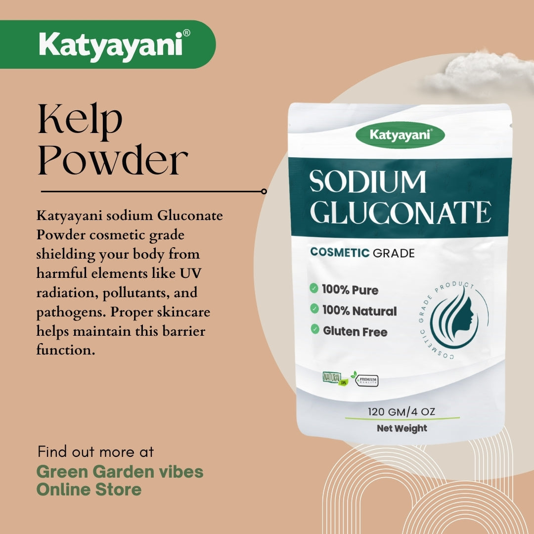 GGV Sodium Gluconate Powder 120 gm (4 oz) – Cosmetic Grade | Buy 1 Get 1 Free | Chelating Agent & pH Regulator for Skincare Formulations Green Garden Vibes Canada