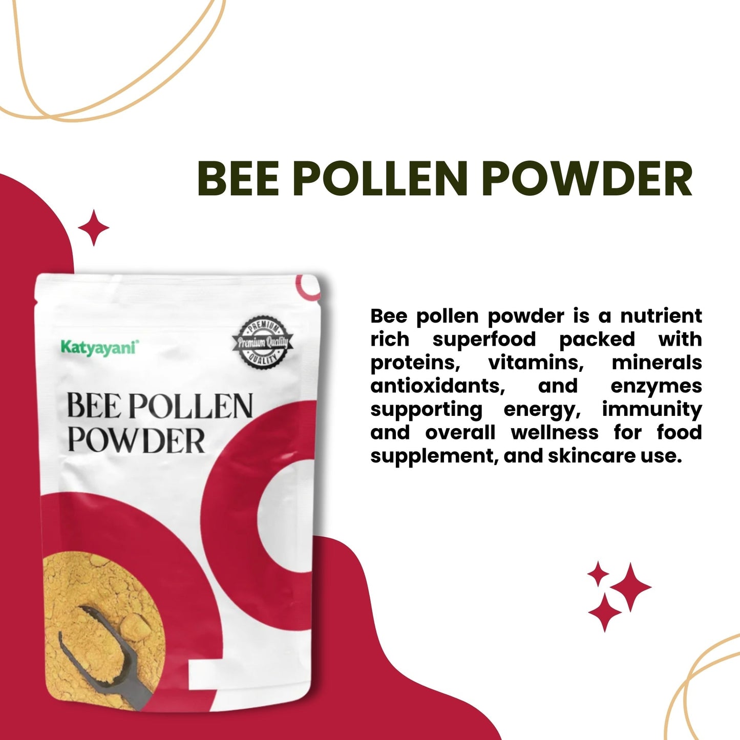 Bee Pollen Powder 227 gm (8 oz)-Food Grade Green Garden Vibes Grades