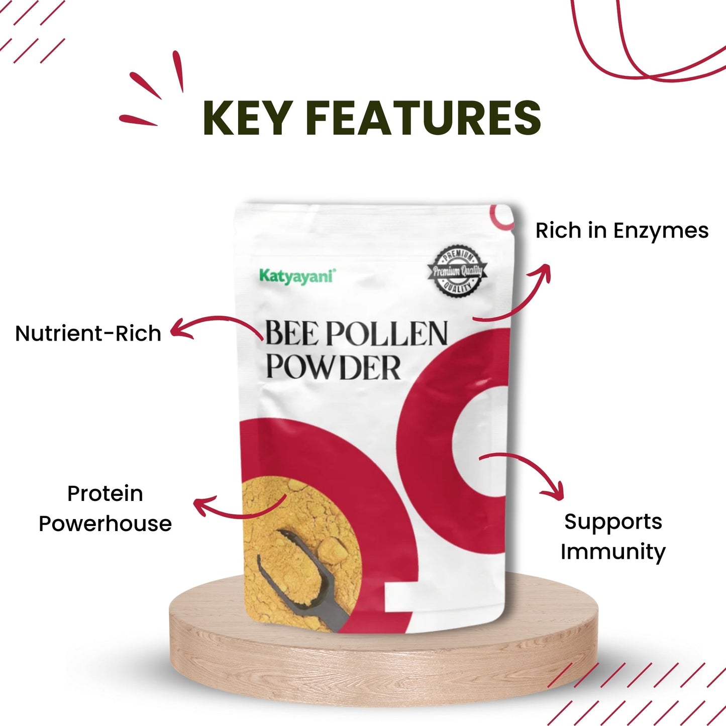 Bee Pollen Powder 227 gm (8 oz)-Food Grade Green Garden Vibes Grades