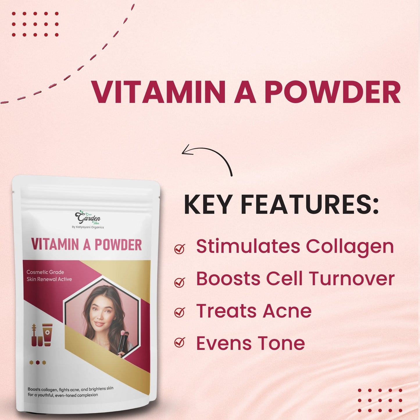 GGV Vitamin A Powder 113 gm (4 oz)-Cosmetic Grade Green Garden Vibes Grades