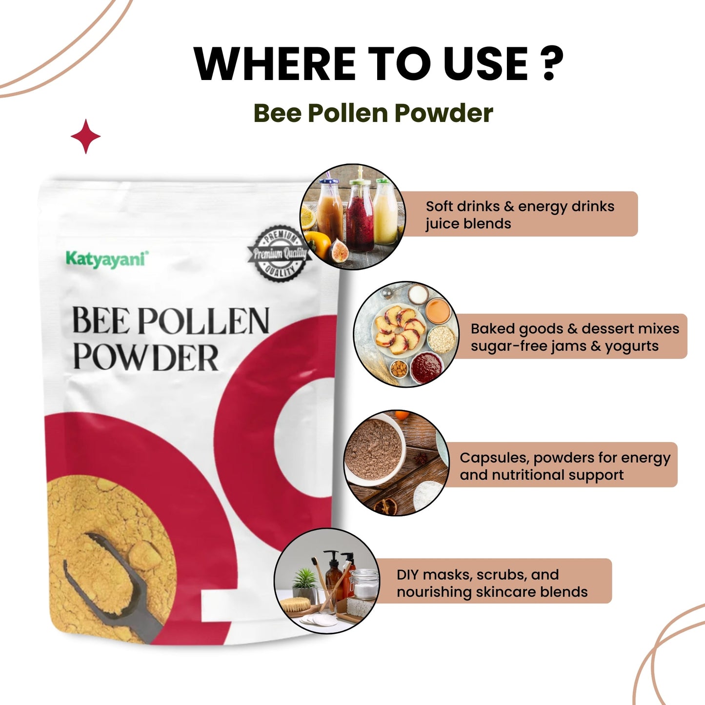 Bee Pollen Powder 227 gm (8 oz)-Food Grade Green Garden Vibes Grades