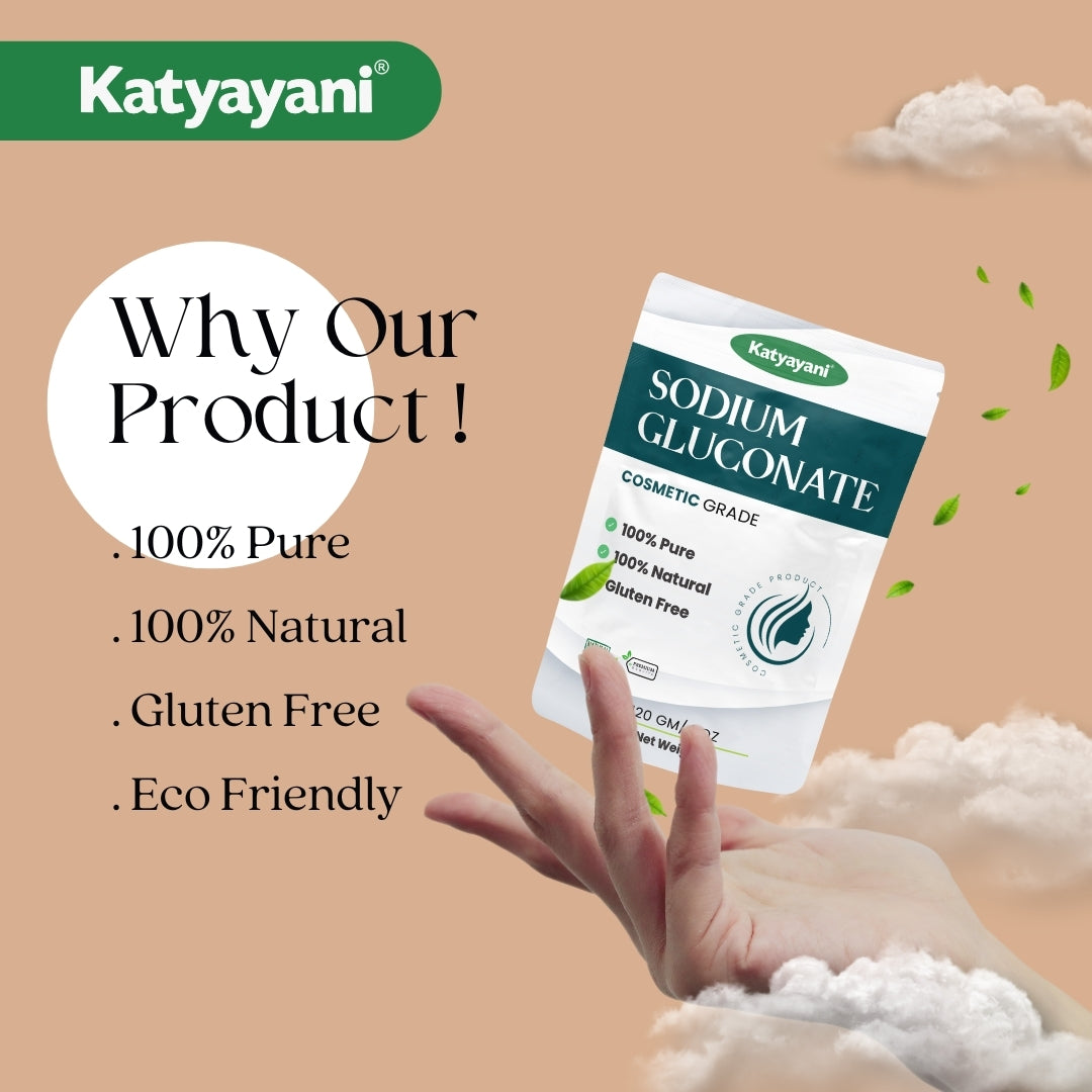 GGV Sodium Gluconate Powder 120 gm (4 oz) – Cosmetic Grade | Buy 1 Get 1 Free | Chelating Agent & pH Regulator for Skincare Formulations Green Garden Vibes Canada