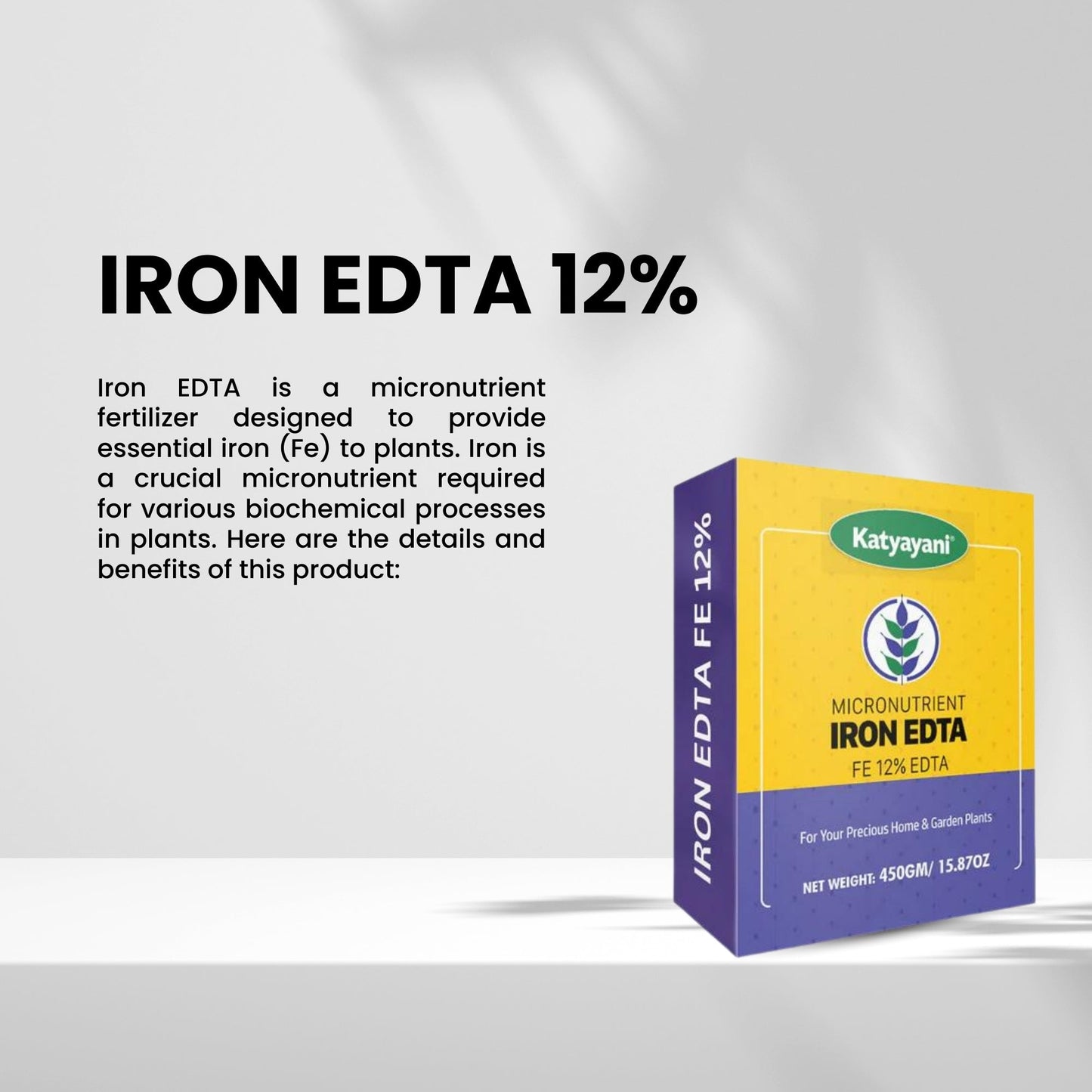 katyayani GGV Iron Fe 12% EDTA Chelated Fertilizer Green Garden Vibes Canada
