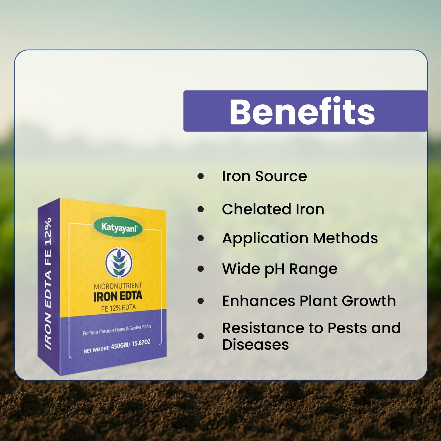 katyayani GGV Iron Fe 12% EDTA Chelated Fertilizer Green Garden Vibes Canada