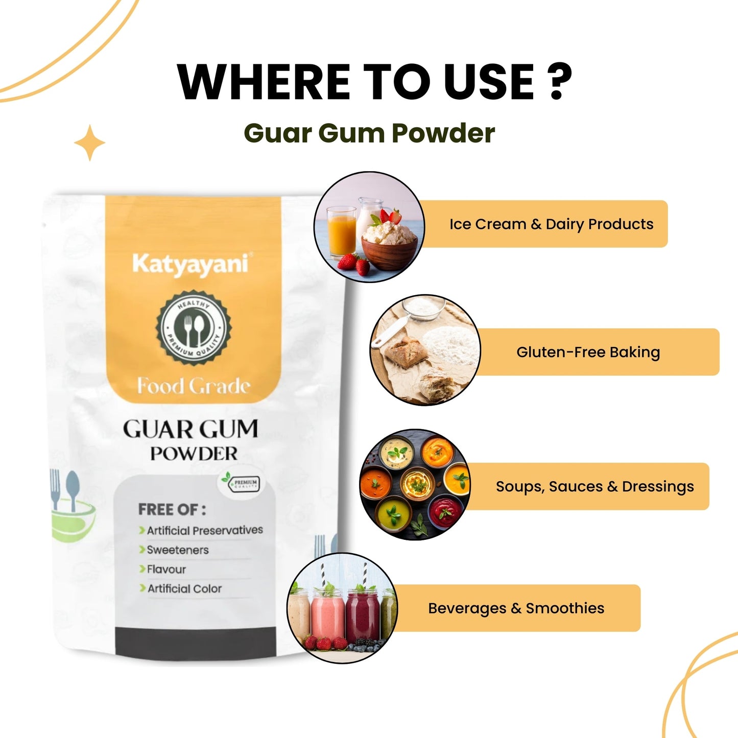 Guar Gum Powder 284 gm (10 oz)-Food Grade Green Garden Vibes Grades