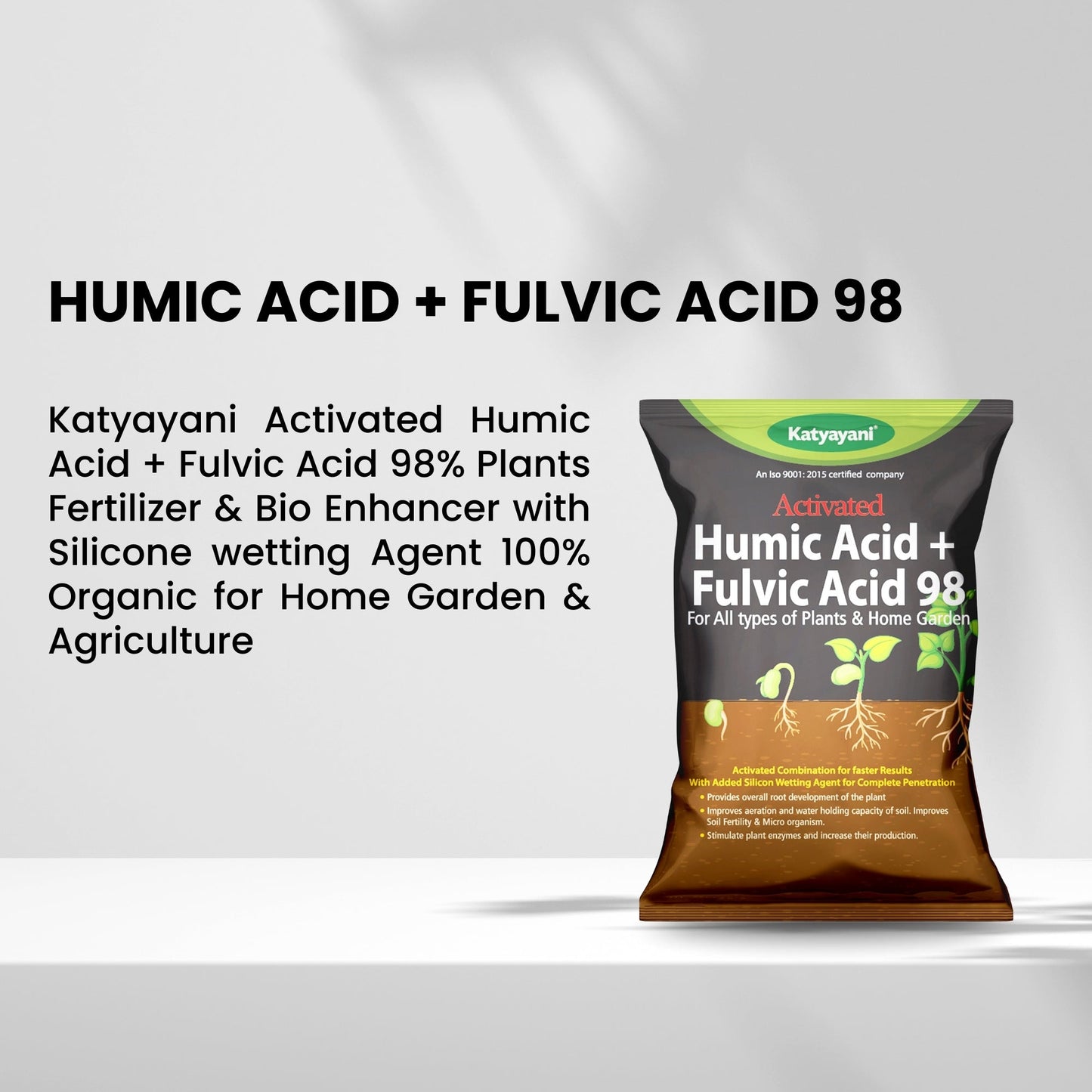GGV Activated Humic Acid + Fulvic Acid 98% | Organic Soil Conditioner & Plant Growth Enhancer Green Garden Vibes Canada