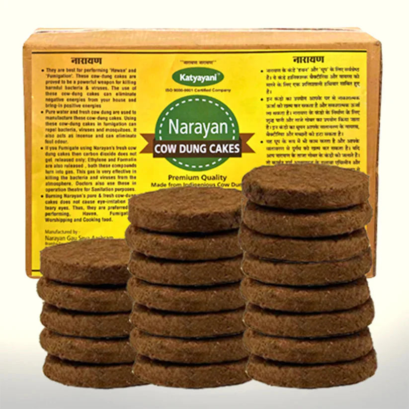 πΏ GGV Cow Dung Cakes | 100% Natural for Pooja & Plants 100pc x 1 Green Garden Vibes Canada
