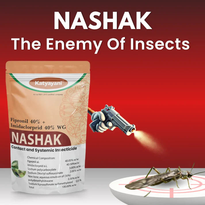 Katyayani Nashak | Fipronil 40% + Imidacloprid 40% WG | Pesticide for White grub Jassids, Thrips