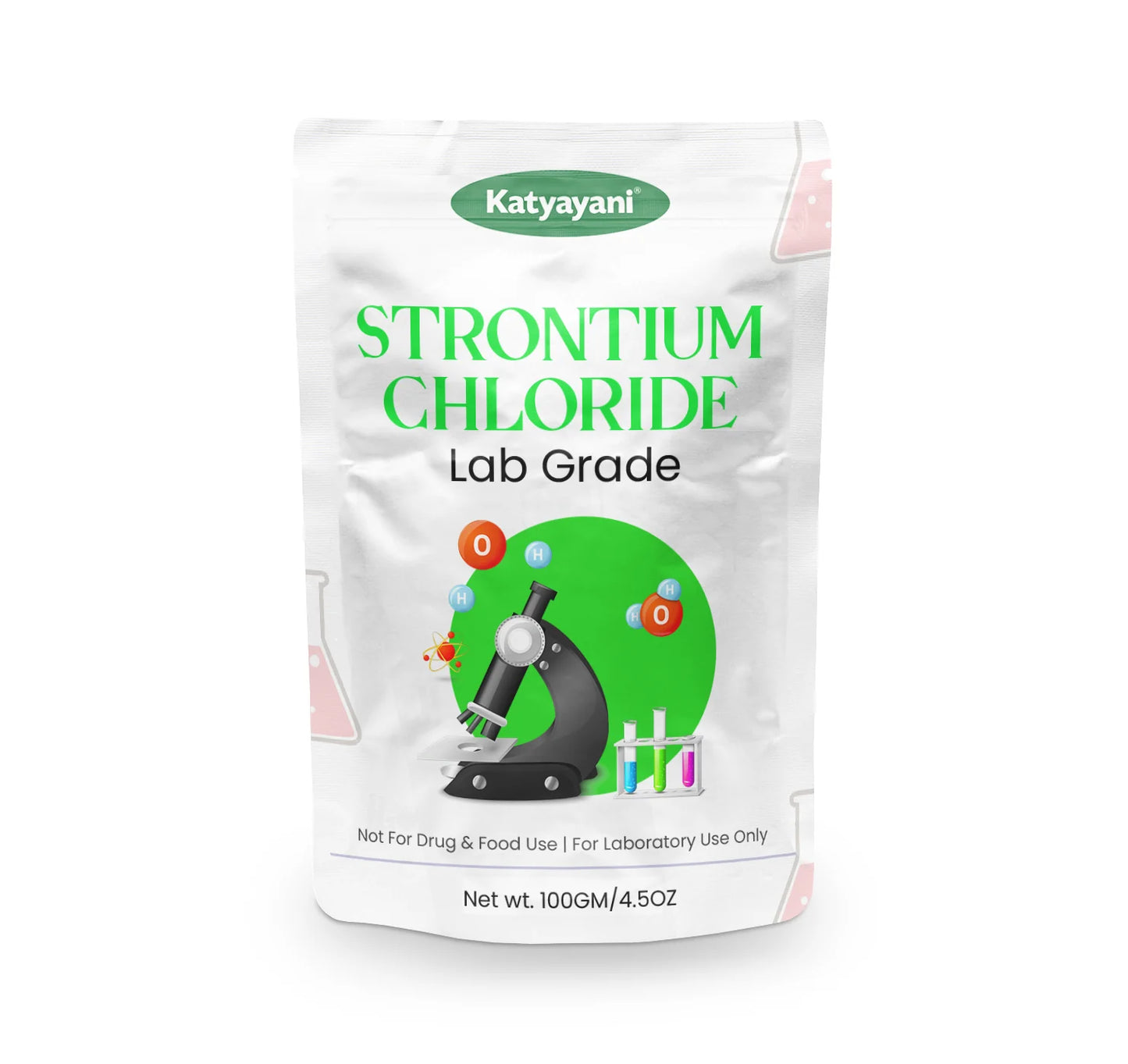 GGV Strontium Chloride 100gm (4.5oz)-Lab Grade |Essential Chemical for Laboratory & Industrial Use