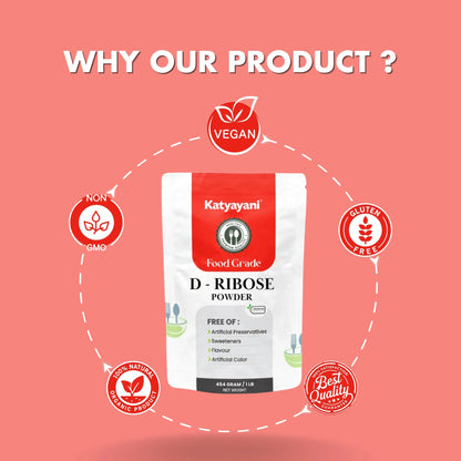 GGV D-Ribose Powder-Food Grade |Supports Muscle Recovery |Promotes Heart Health Green Garden Vibes Grades