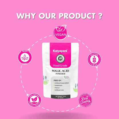 GGV Malic Acid - Natural Food Grade Powder Green Garden Vibes Grades