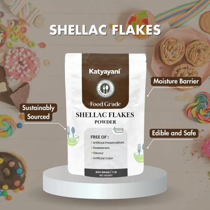 GGV Shellac Flakes 454 gm (1 lb) – Food Grade | Buy 1 Get 1 Free | Natural Edible Resin for Food, Confectionery, and Coating Green Garden Vibes Canada