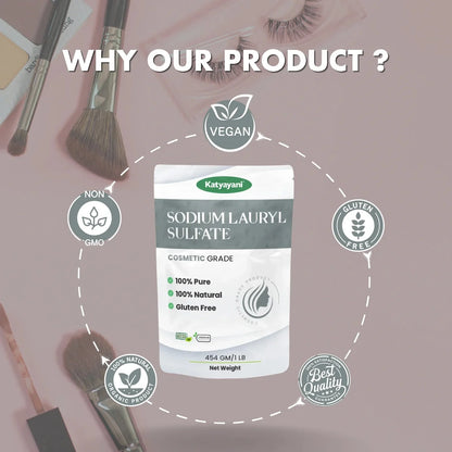 GGV Sodium Lauryl Sulfate (SLS) Cosmetic Grade 500 gm | Buy 1 Get 1 Free | High-Purity Foaming & Cleansing Agent for Personal Care Formulations Green Garden Vibes Canada