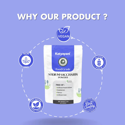 GGV Sodium Saccharin -907 gm-Food Grade Green Garden Vibes Grades