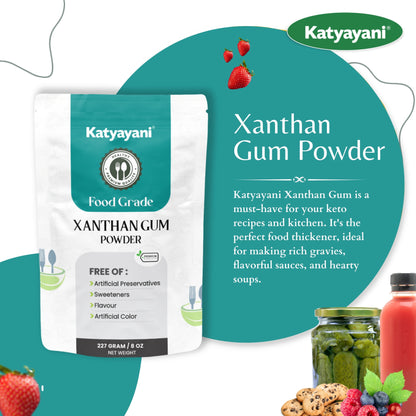GGV Xanthan Gum 227 gm (8 oz) – Food Grade Powder | Buy 1 Get 1 Free | Natural Thickener, Stabilizer & Emulsifier for Gluten-Free Baking and Sauces Green Garden Vibes Canada