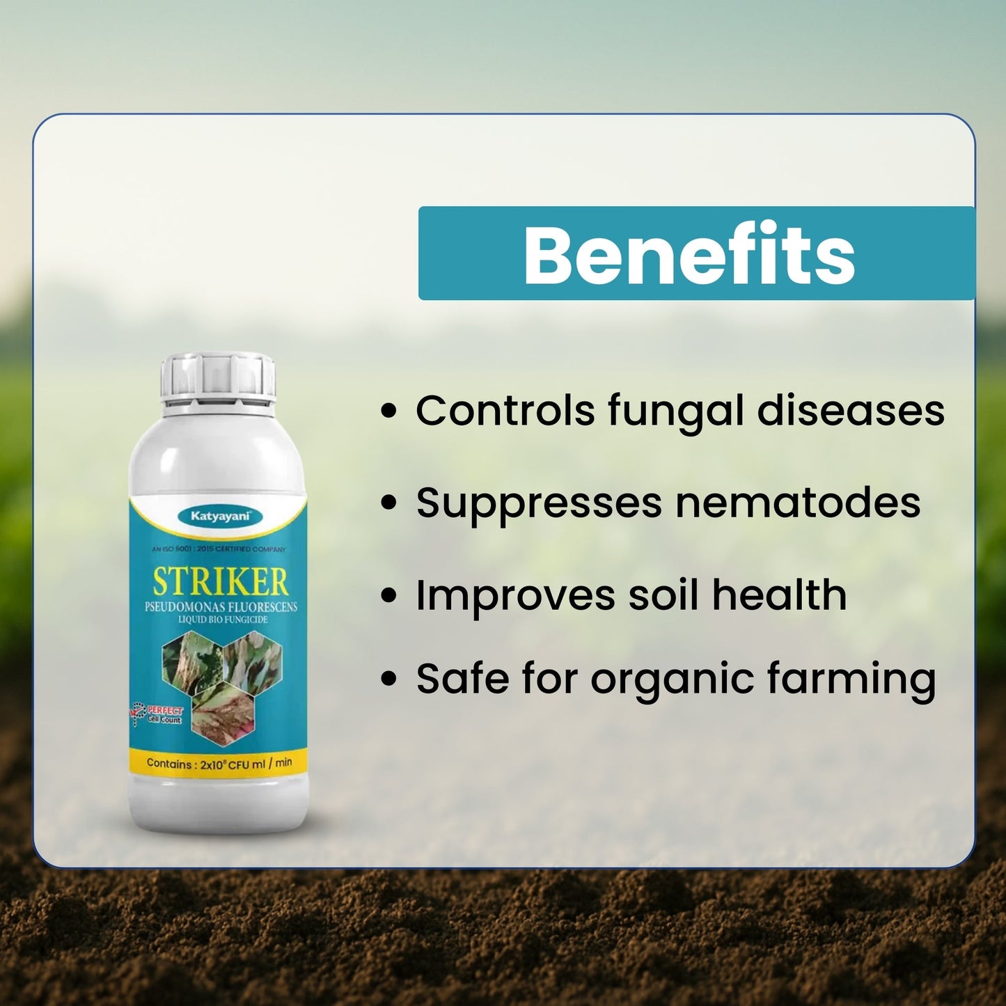 Katyayani Pseudomonas Fluorescens Bio Fungicide – Organic Disease Control for Plants | Root Rot, Wilt & Blight Solution
