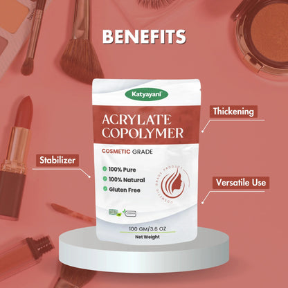 GGV Acrylate Copolymer for Skin and Hair Care |100 gm (3.6 oz)|Cosmetic Grade Green Garden Vibes Grades