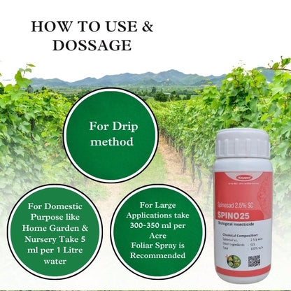 GGV Spinosad 2.5 % SC (Organic Insecticide for Home & Commercial Use)