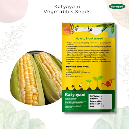 Sweet Corn Vegetable Seeds for Home Gardening in Canada | Organic & High Yield | Spring Planting Essential