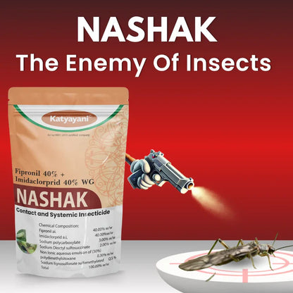 Katyayani Nashak | Fipronil 40% + Imidacloprid 40% WG | Pesticide for White grub Jassids, Thrips